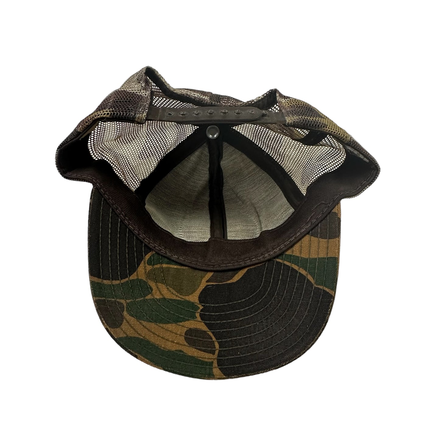 Vintage Cabelas Hunting Camouflage Trucker Snap Back Hat