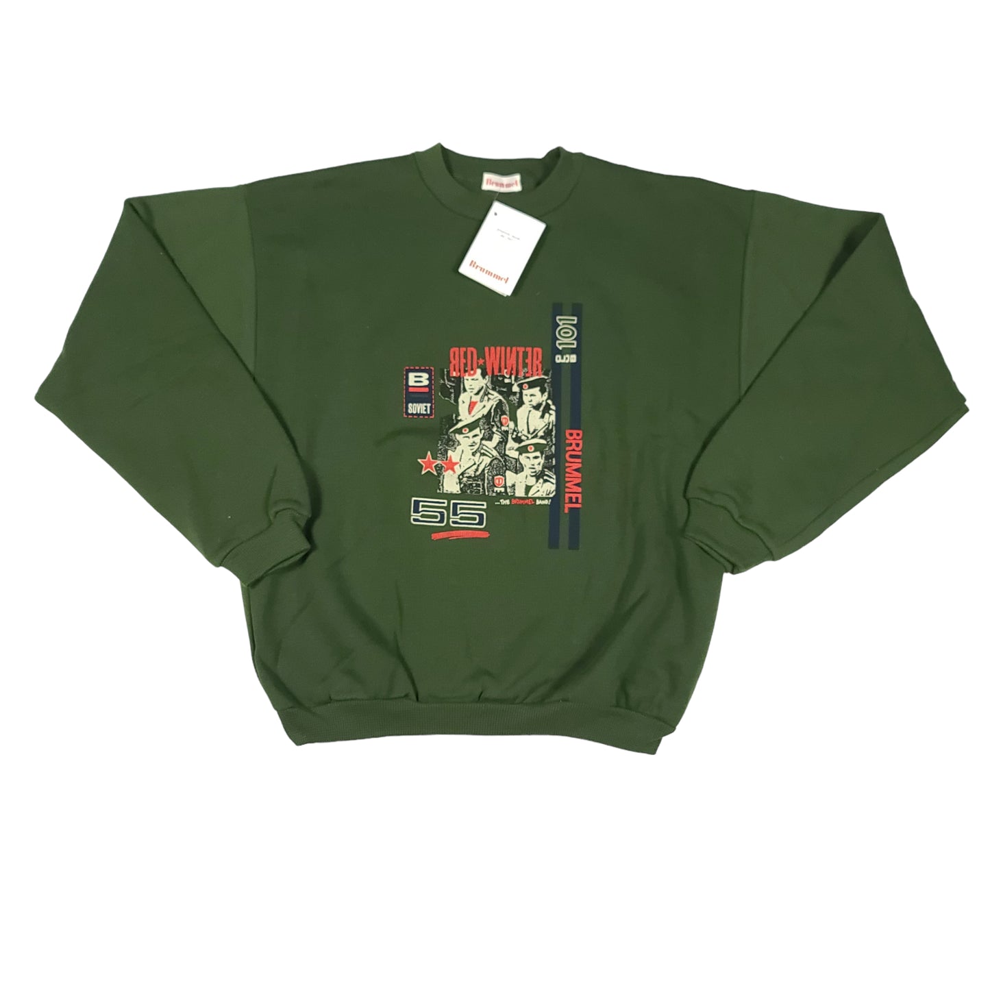 Brummel Red Winter Soviet Green Sweatshirt