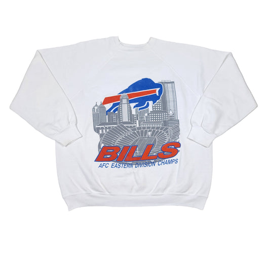 Vintage Buffalo Bills White AFC Champions Sweatshirt