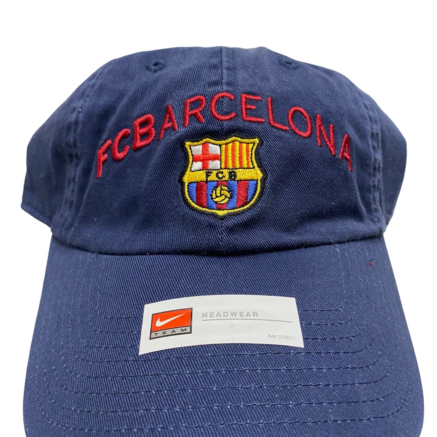 Vintage FC Barcelona Nike Soccer Blue Strap Back Hat