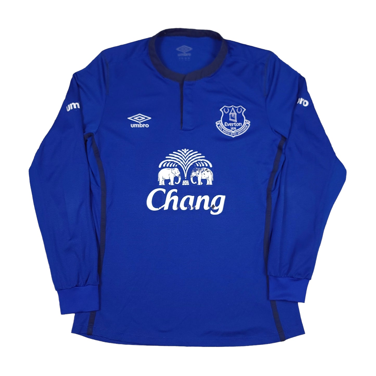 Everton 2014-25 Blue Umbro Long Sleeve Soccer Jersey