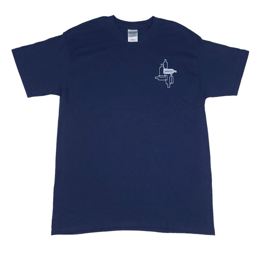 Absolut Vodka Navy Blue Embroidered Tee