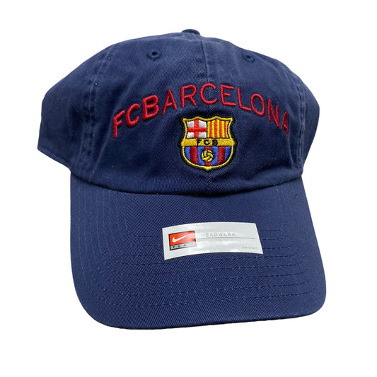 Vintage FC Barcelona Nike Soccer Blue Strap Back Hat