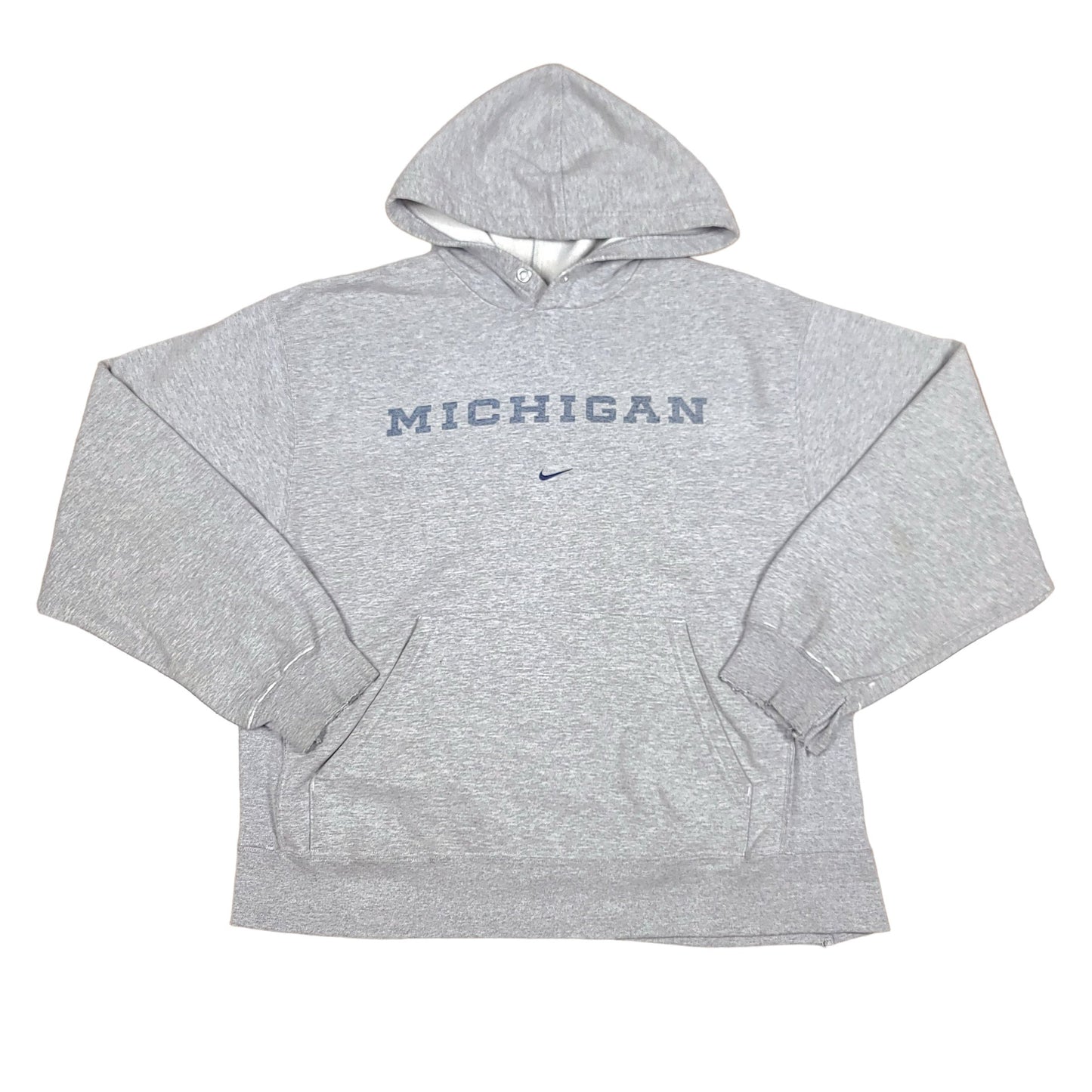 University of Michigan Gray Nike Middle Swoosh Hoodie
