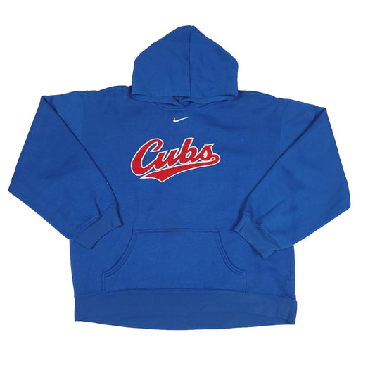 Vintage Chicago Cubs Blue Nike Middle Swoosh Youth Hoodie