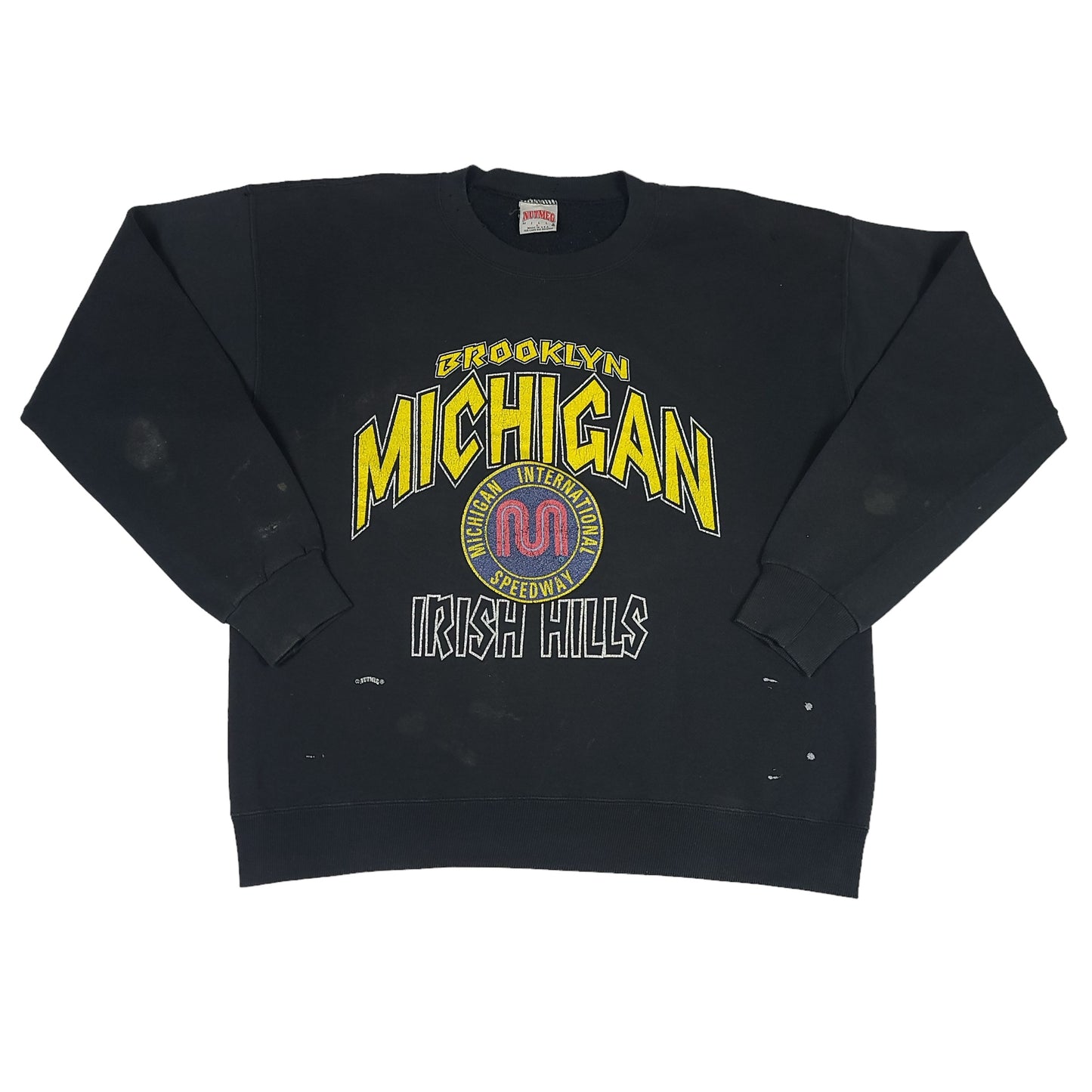 Brooklyn Michigan International Speedway Black Sweatshirt (Distressed)