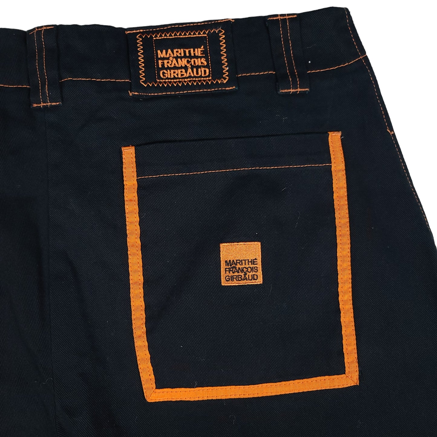 Marithe Francois Girbaud Black Orange Pants