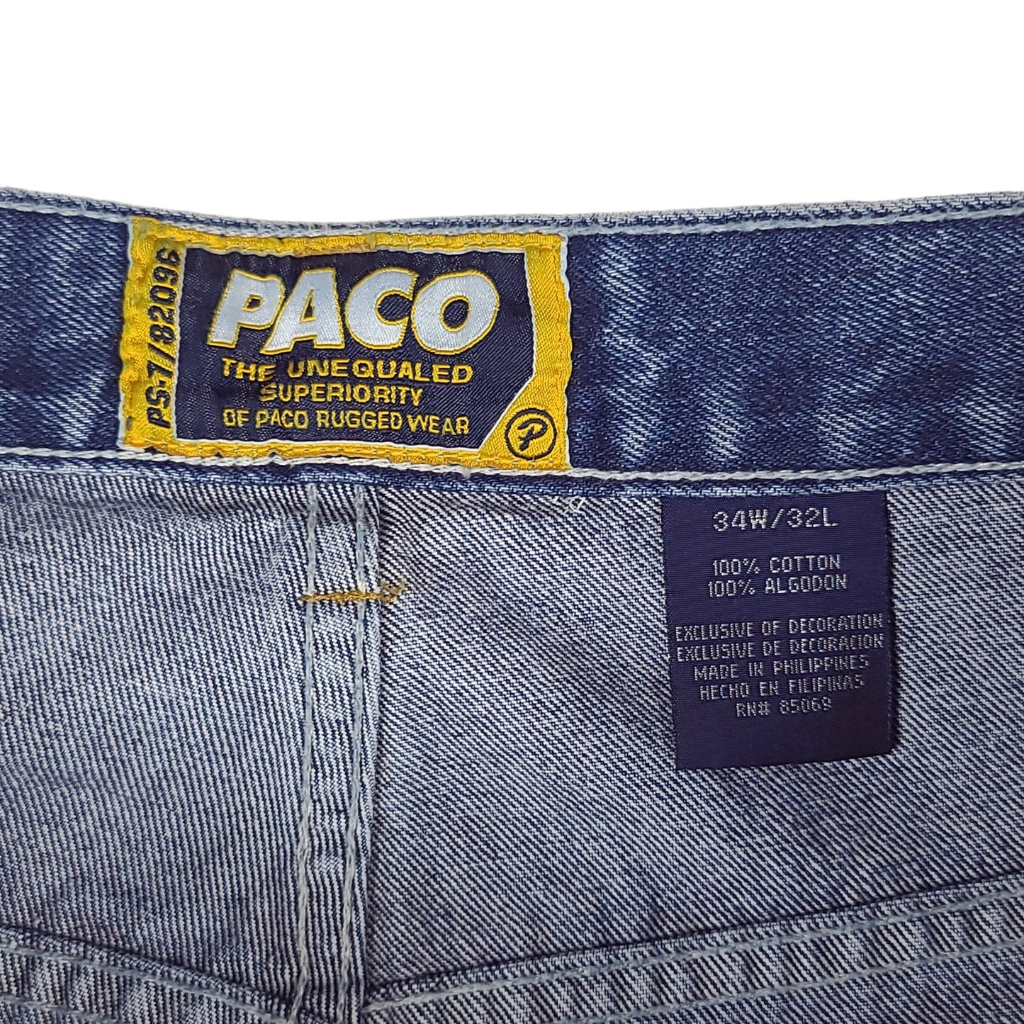 Vintage Y2K Blue Utility Cargo Paco Jeans