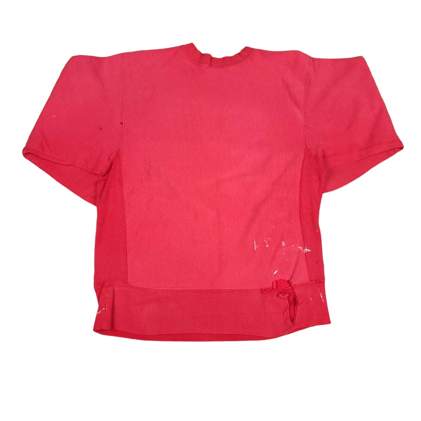 Vintage 80's Unviersity of Dayton Red Reverse Weave Sweatshirt (Thrashed)