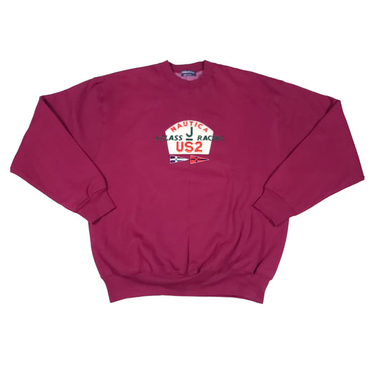 Vintage Nautica J-Class Racing US2 Maroon Sweatshirt