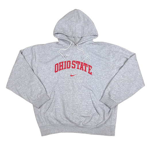 Ohio State University Gray Nike Middle Swoosh Hoodie