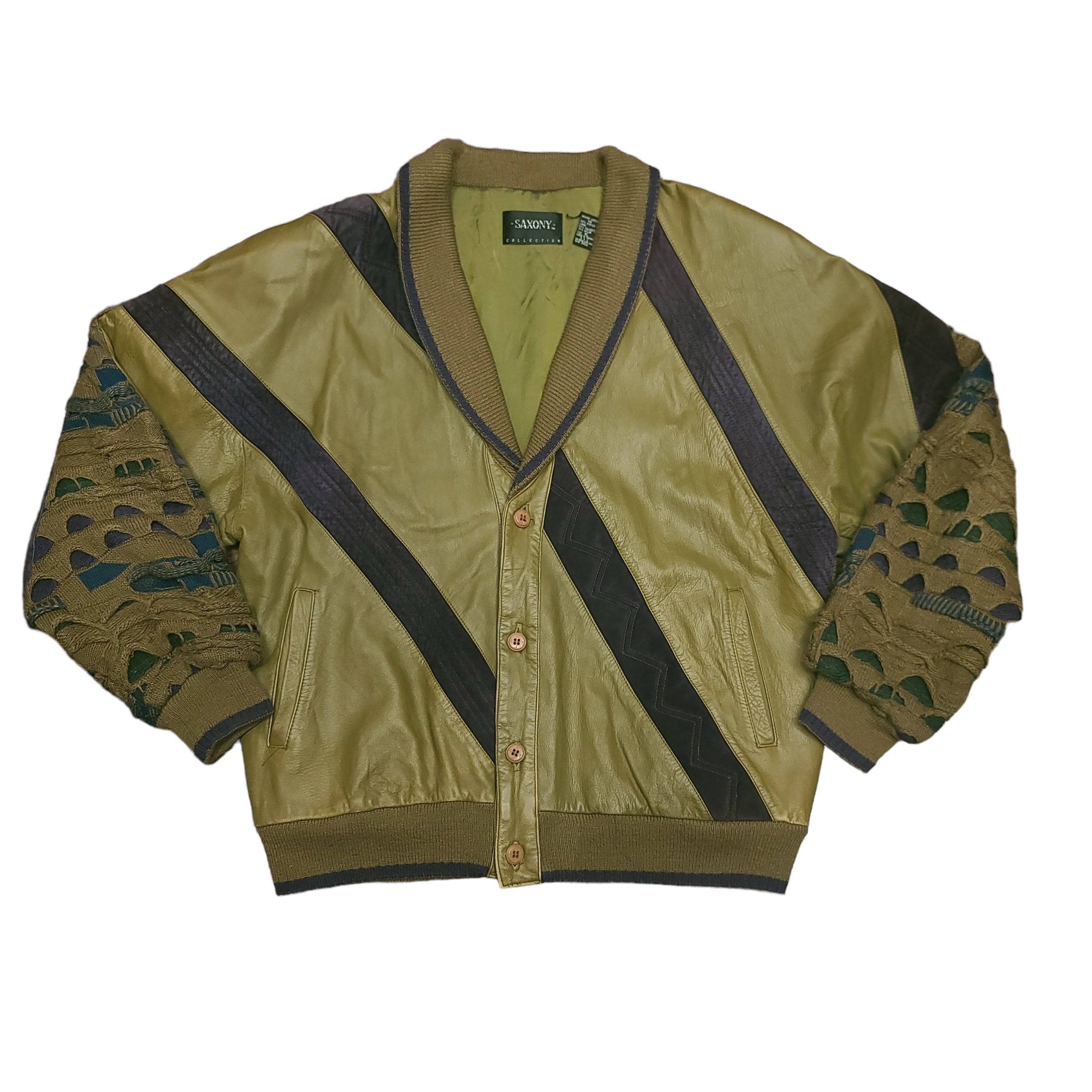 Coogi leather hot sale bomber jacket