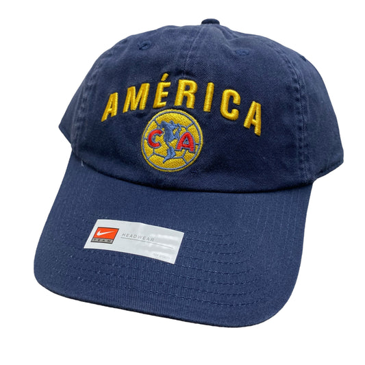 Vintage Club America Nike Soccer Blue Strap Back Hat