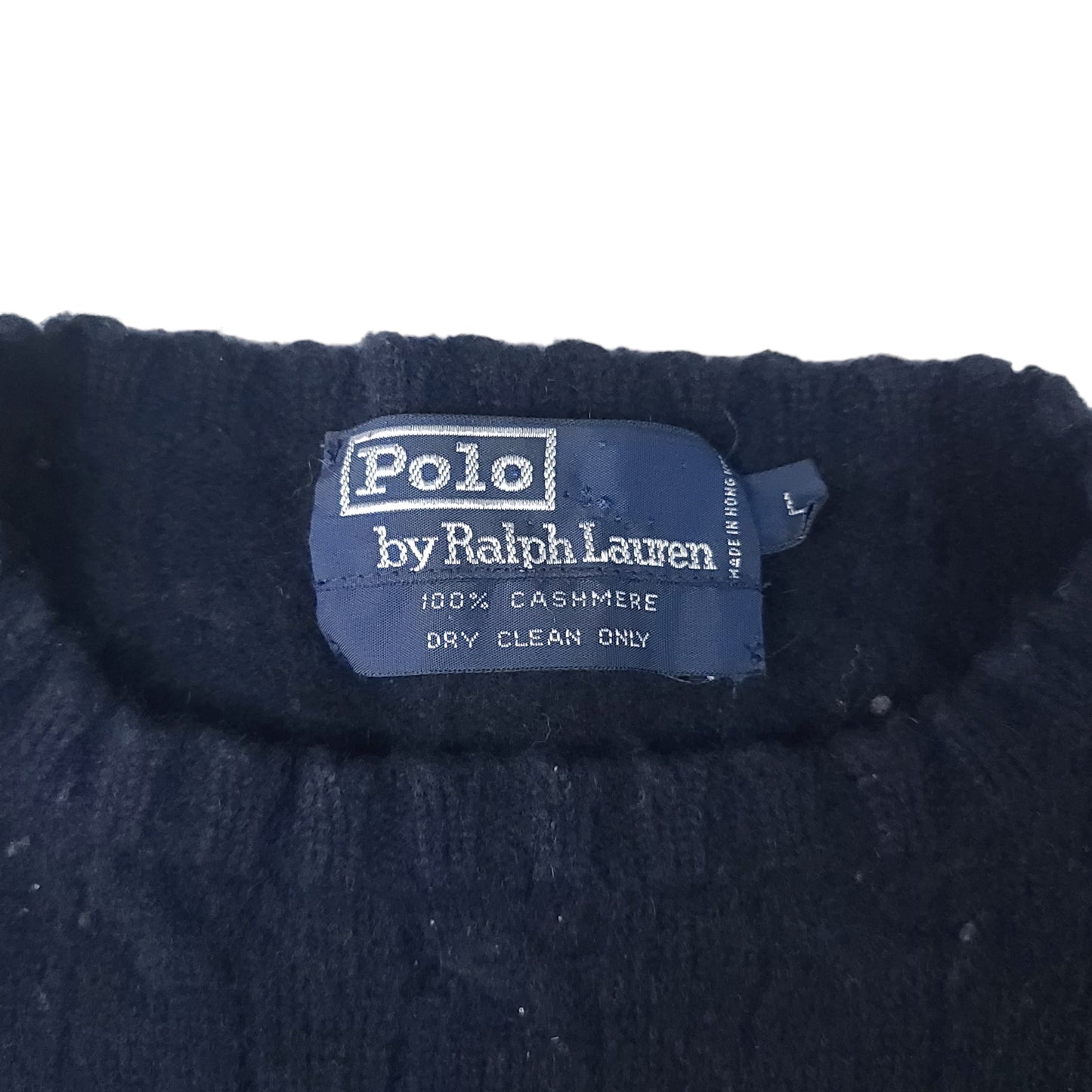 Polo Ralph Lauren 100% Cashmere Navy Blue Sweater