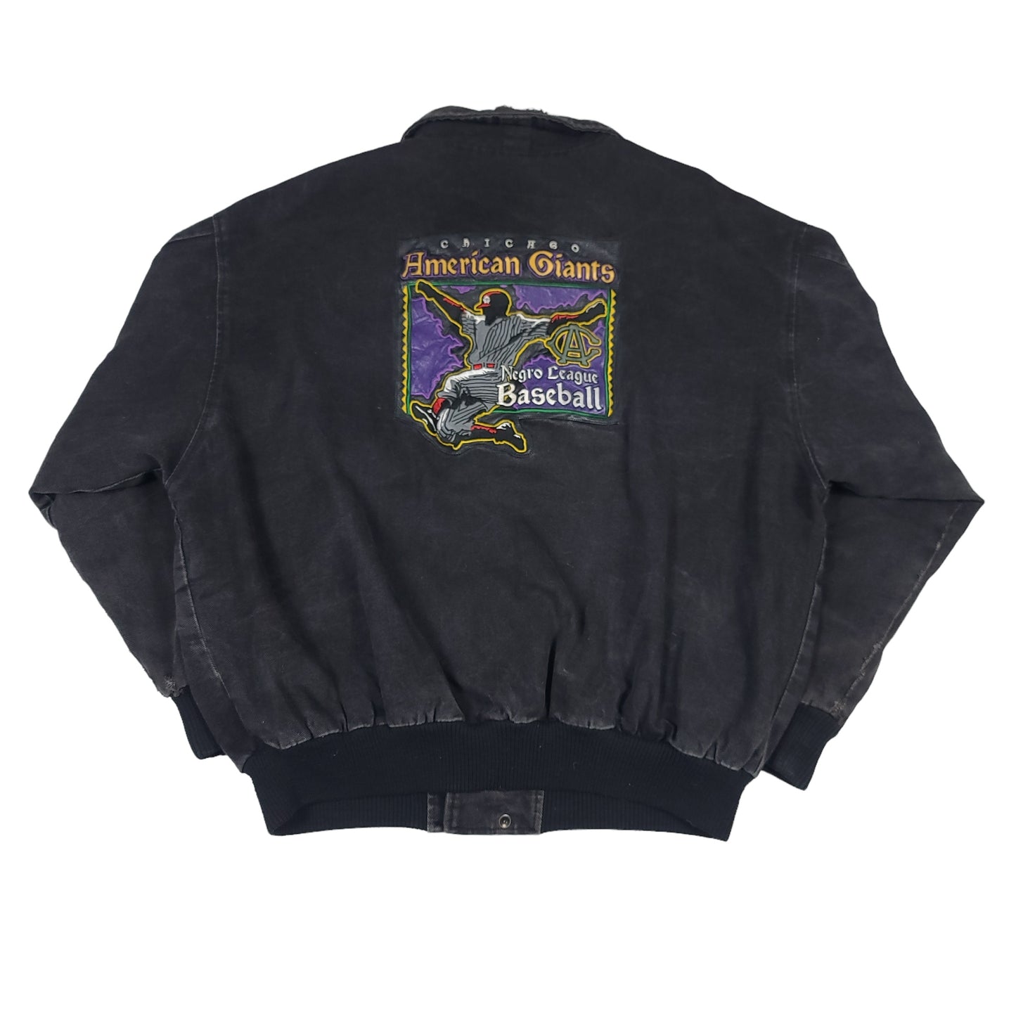 Vintage Chicago American Giants Black Denim Jacket