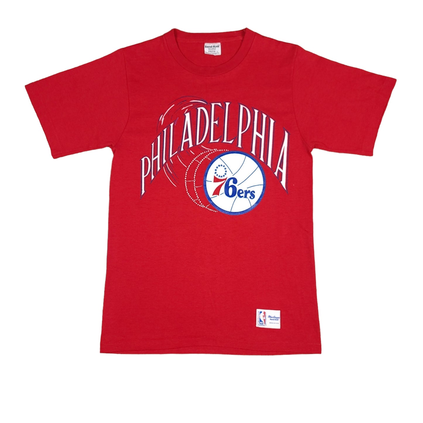 Vintage Philadelphia 76ers Red Sand Knit Tee