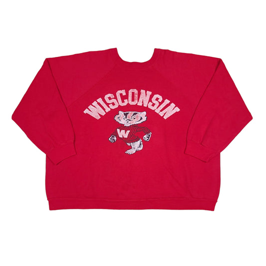 Vintage University of Wisconsin Badgers Red Sweatshirt