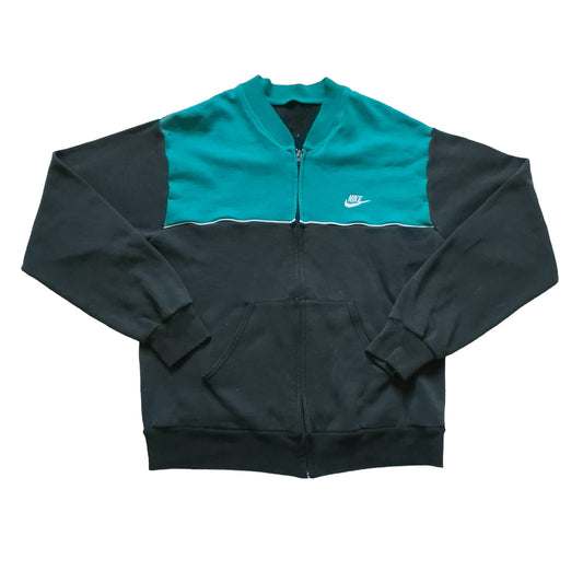 Vintage Nike Blue Black Full Zip Sweater