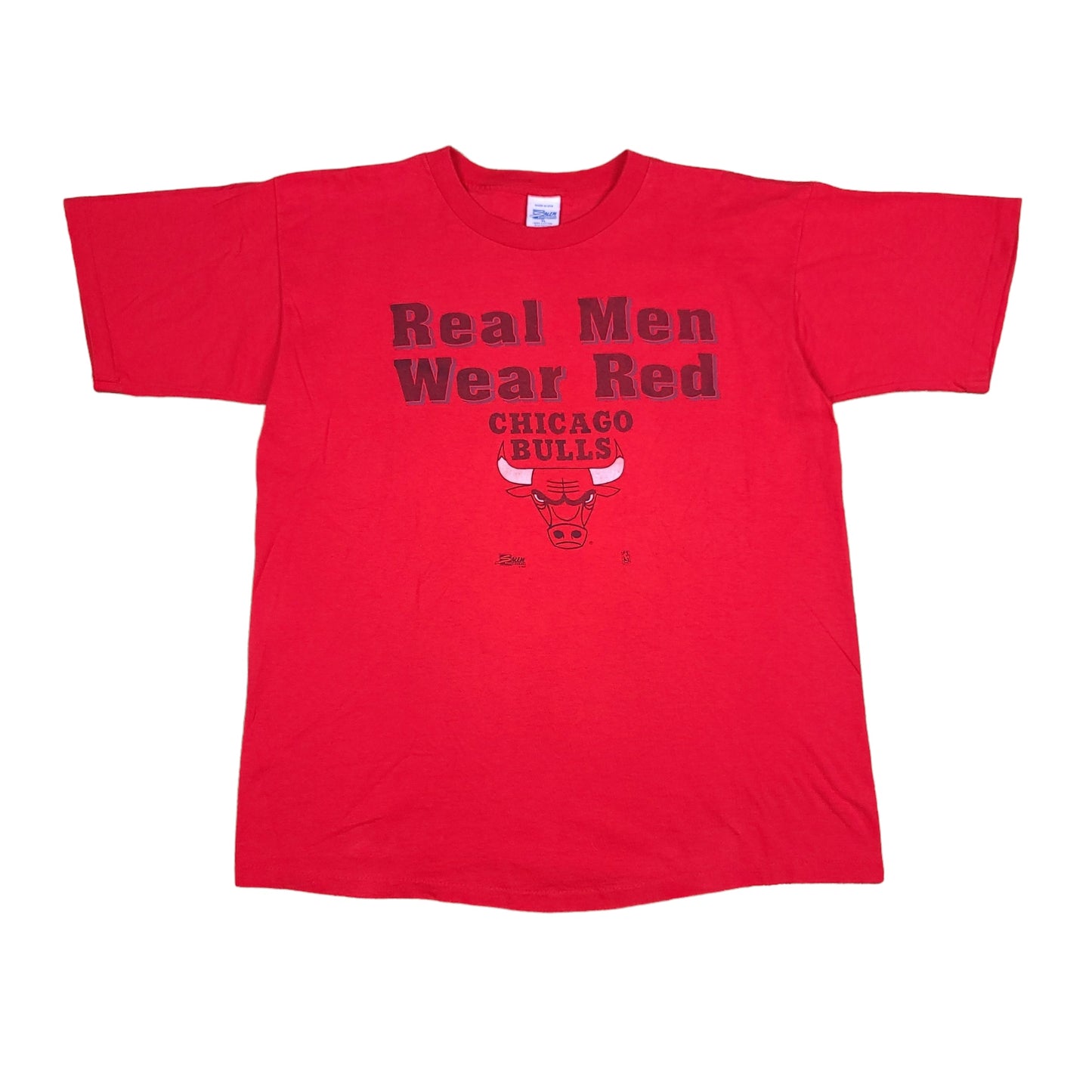 Vintage Chicago Bulls Real Men Wear Red Salem Sportswear Tee