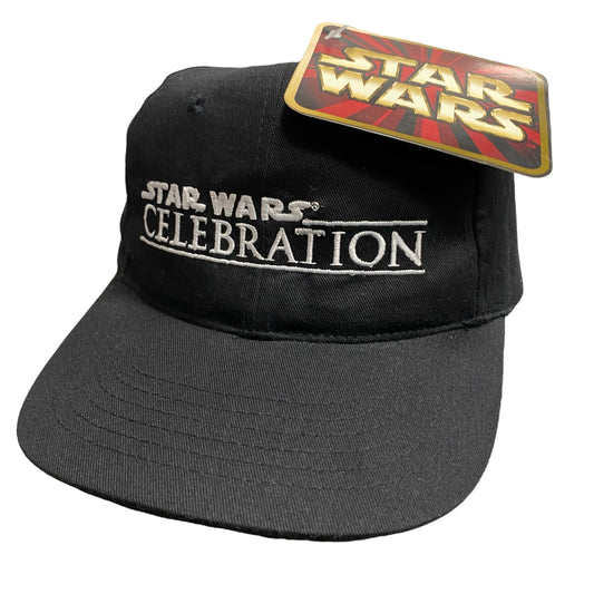 Vintage Star Wars Celebration Black Strap Back Hat (New with Tags)
