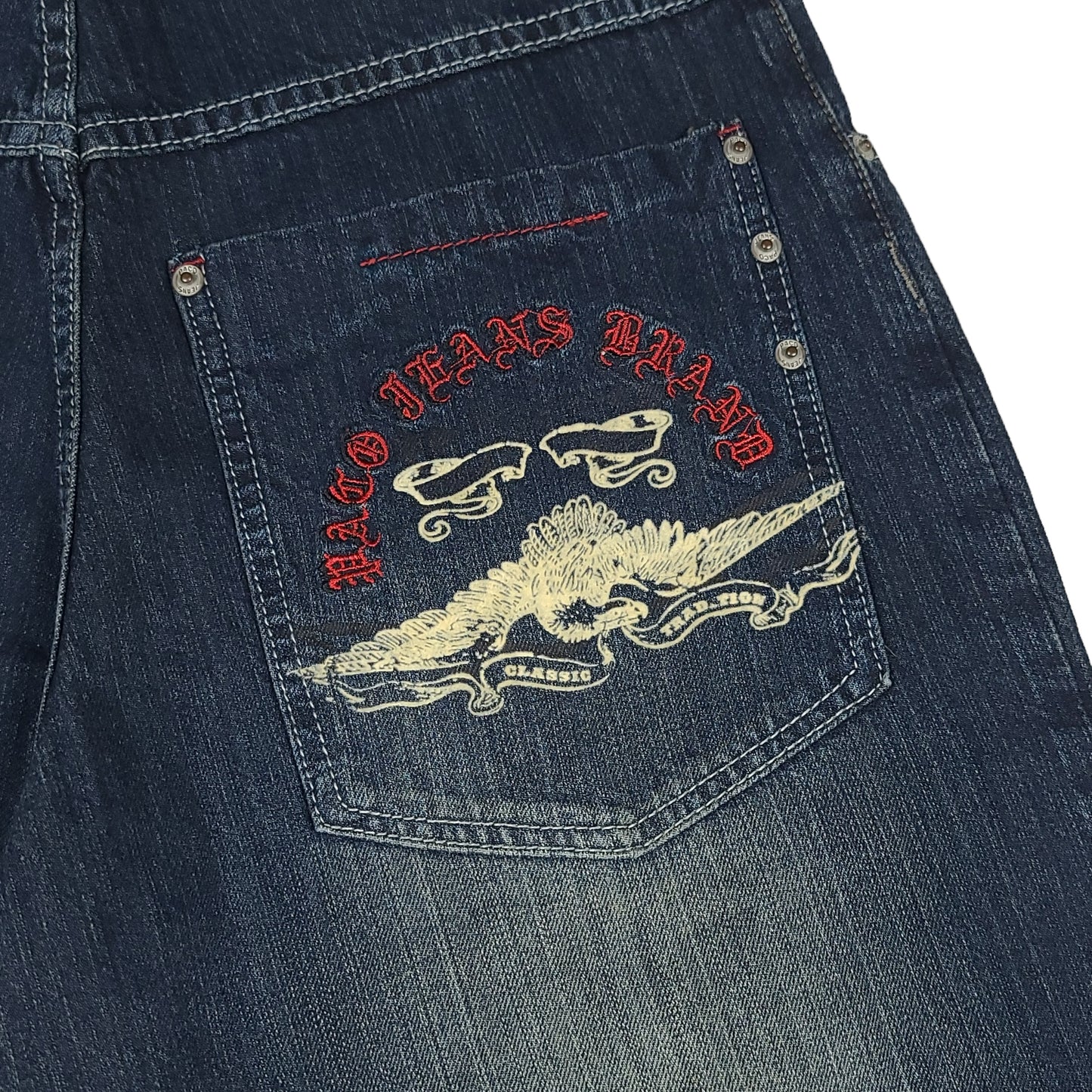 Vintage Y2K Embroidered Eagle Paco Jeans