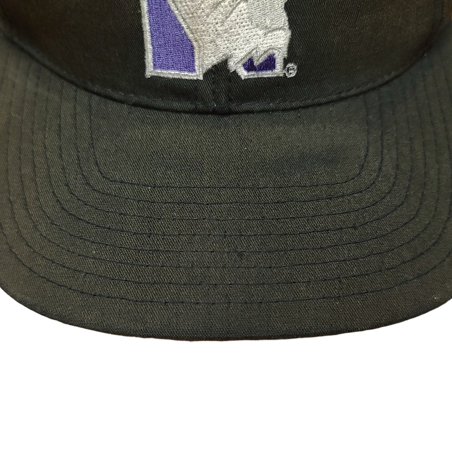 Vintage Northwestern University Faded Black Snap Back Hat