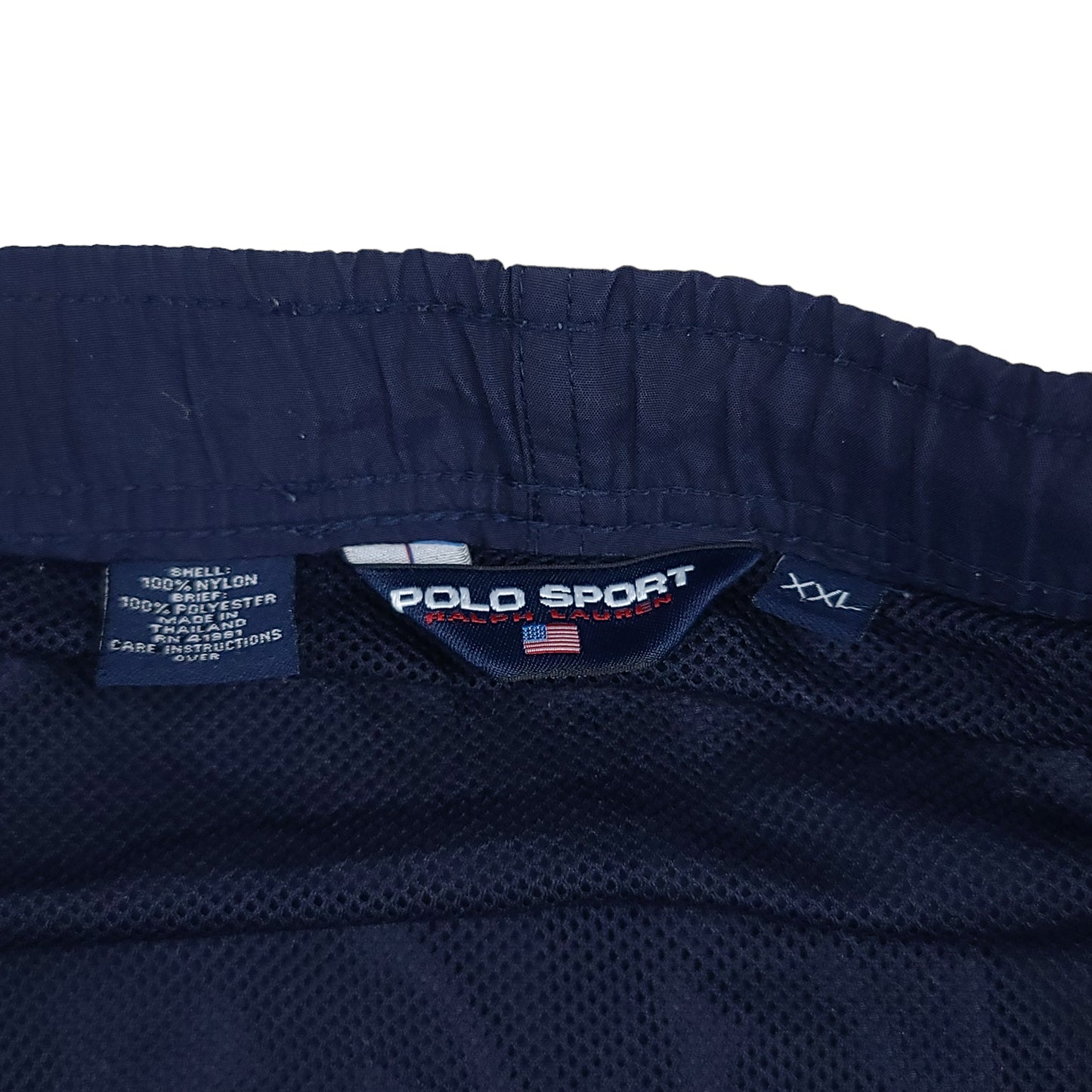 Vintage Polo Sport Ralph Lauren Navy Blue Nylon Shorts