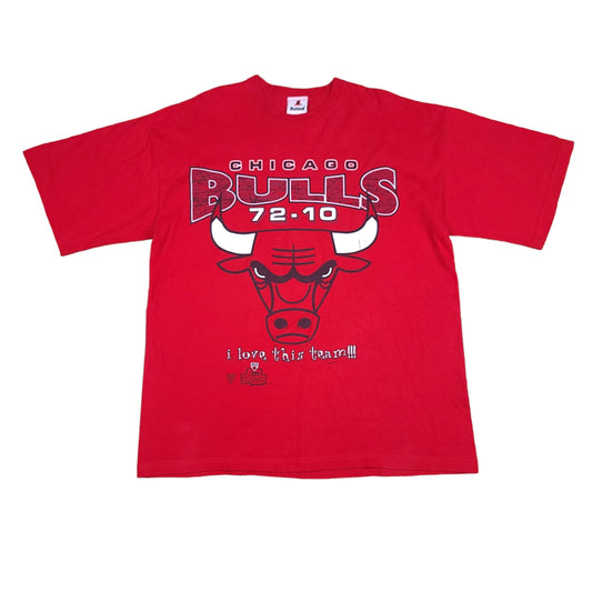 Vintage Chicago Bulls Shirt Red 72-10 Riddell