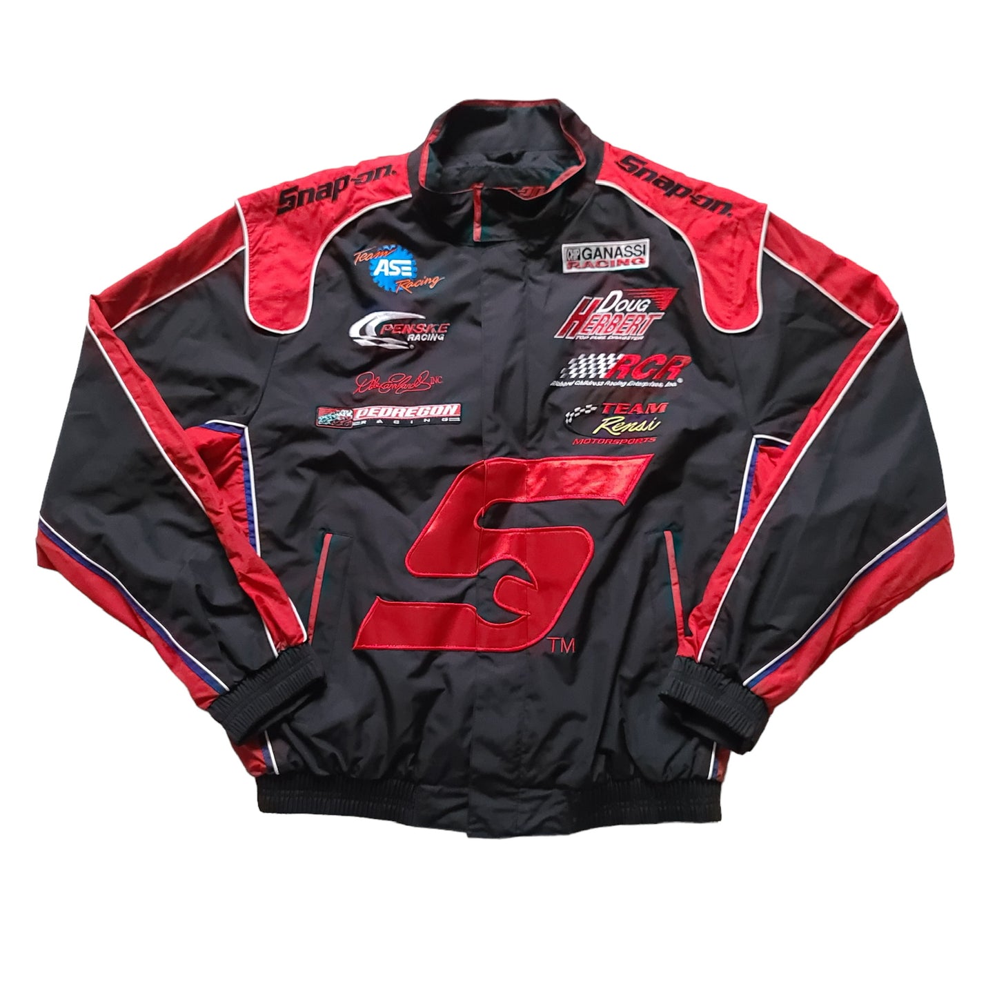 Doug Herbert Snap On Racing Red Black Windbreaker Jacket