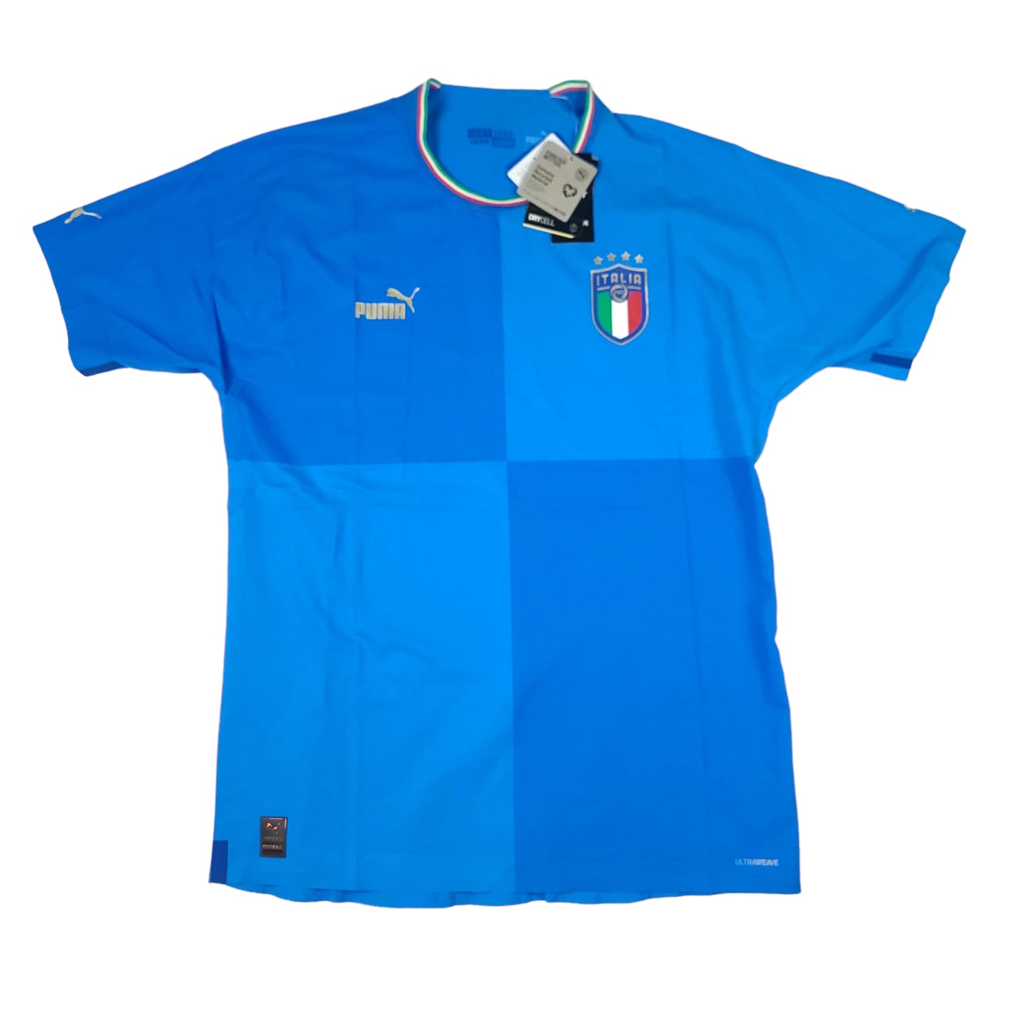 Italy Italia Puma Blue Dry Cell Soccer Jersey