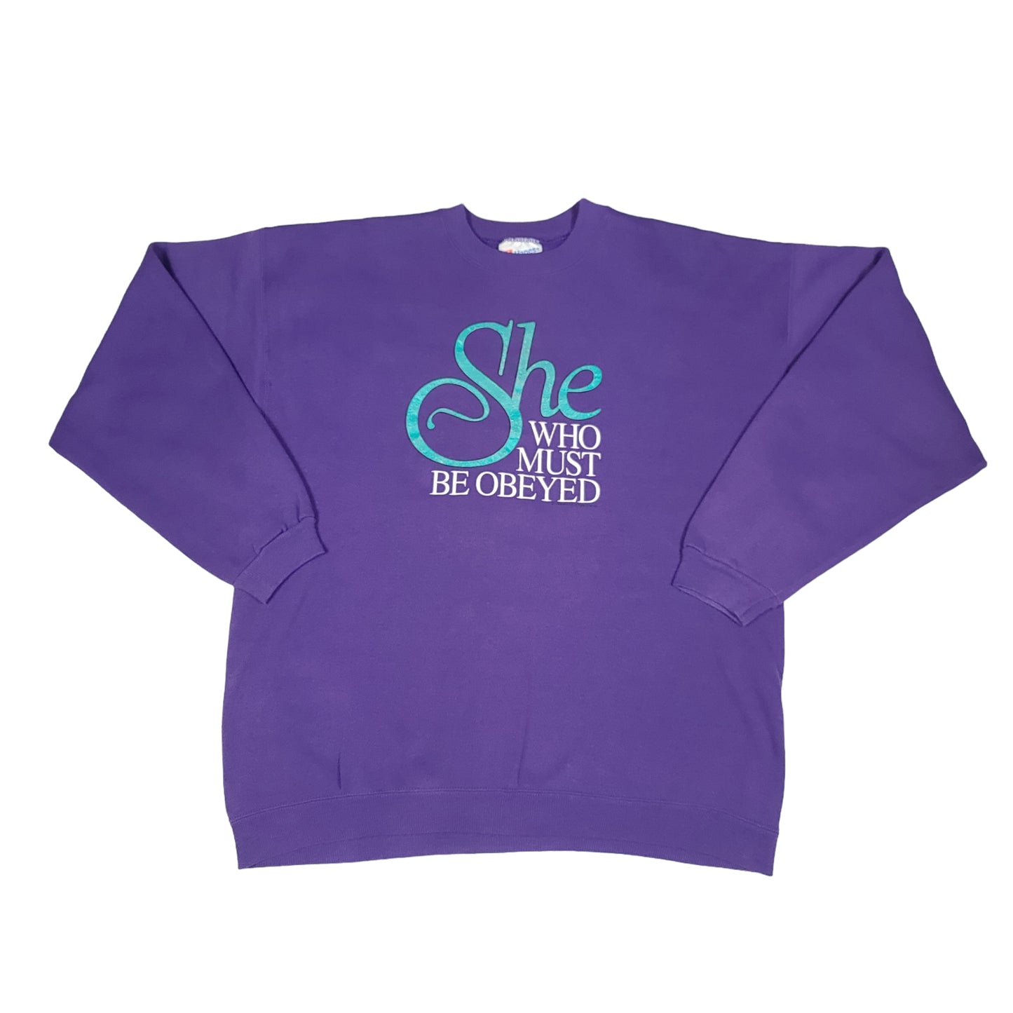 Vintage She Who Must Be Obeyed Purple Sweatshirt