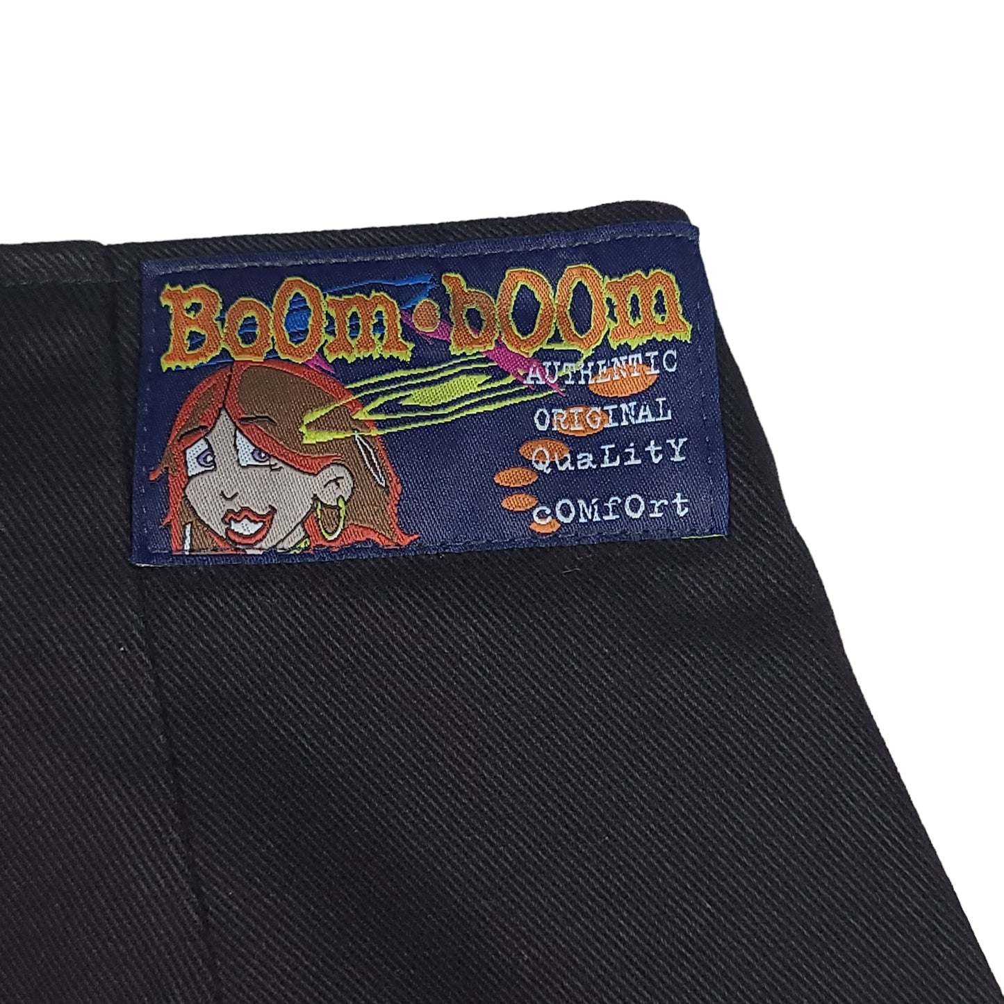 Vintage Y2K Boom Boom Black Denim Open Faced Pants