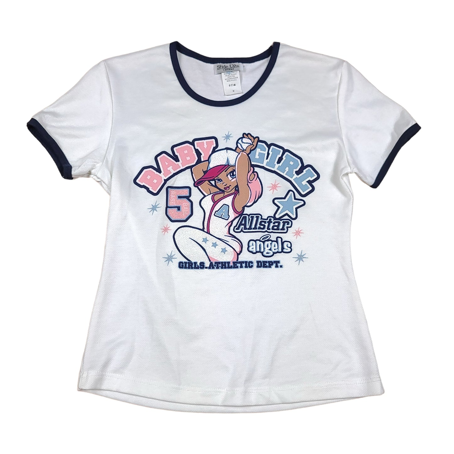 Vintage Baby Girl All Star Angels White Tee