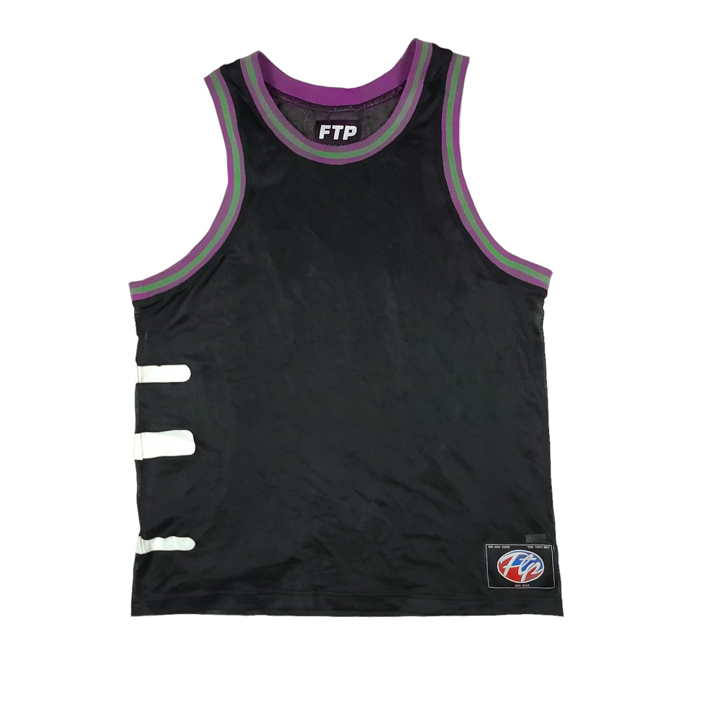 FTP Black Purple Green Basketball Jersey