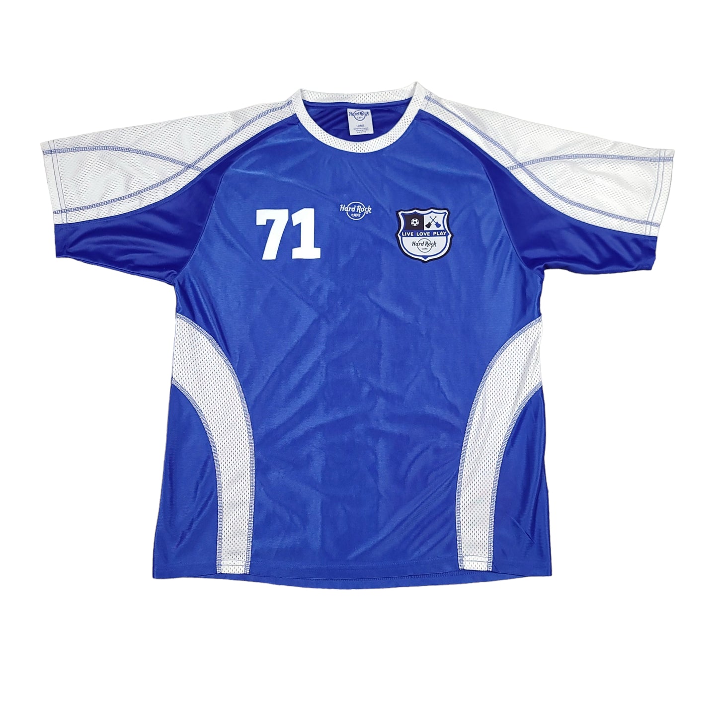 Hard Rock Cafe Blue Soccer Jersey