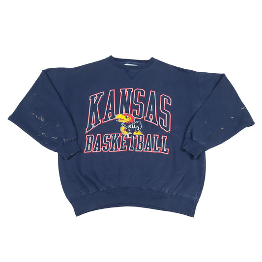 Vintage 1990’s Kansas Basketball Thrashed Crewneck