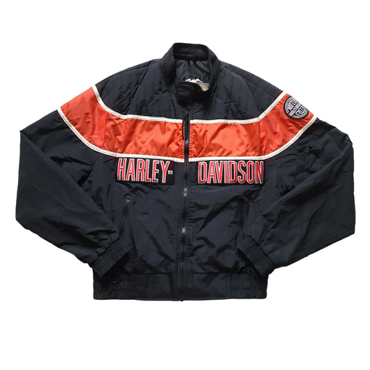 Harley Davidson Racing Black Windbreaker Jacket