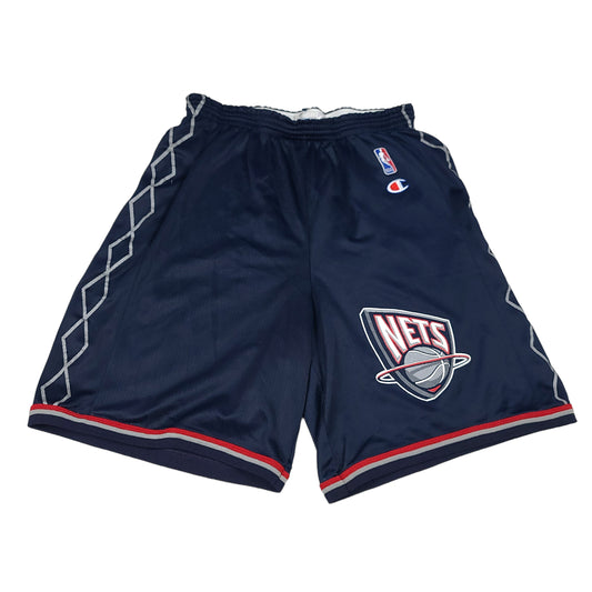 Vintage New Jersey Nets Navy Blue Champion Basketball Shorts