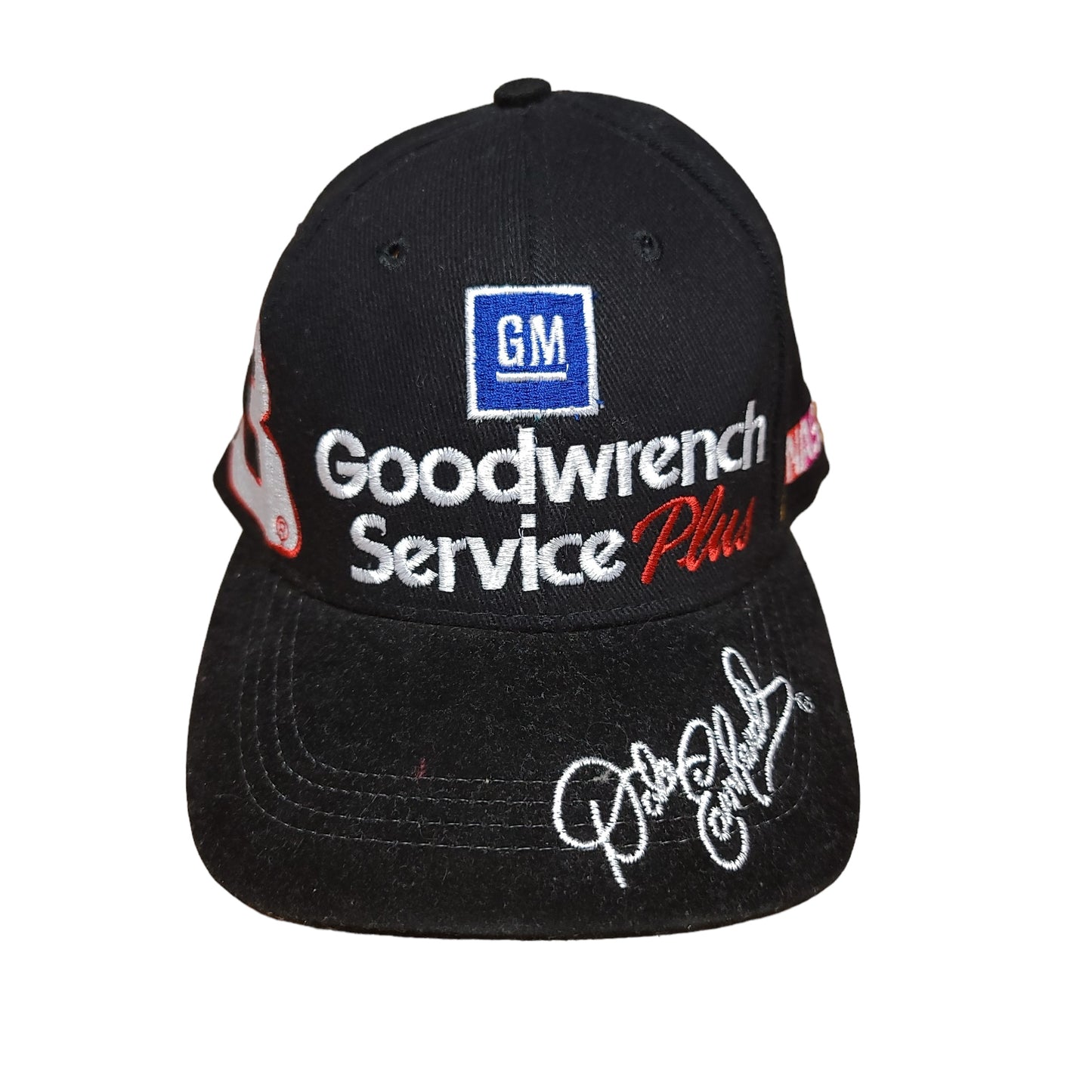 Vintage Dale Earnhardt Nascar Racing Black Strap Back Hat