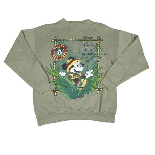 Vintage Mickey Mouse Outdoors Faded Greed Disney Sweatshirt