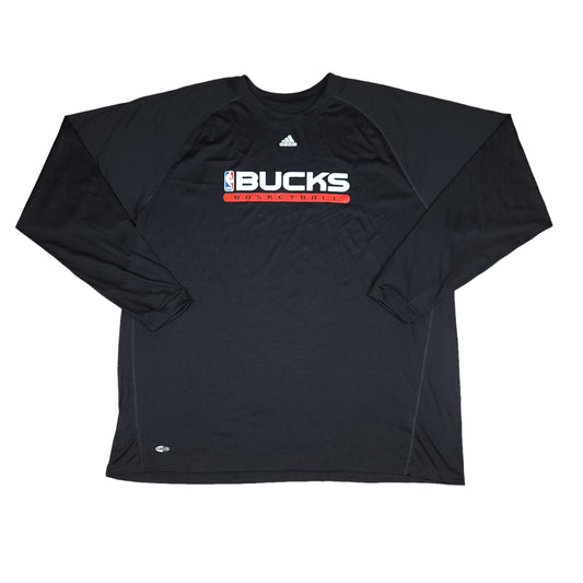 Milwaukee Bucks Basketball Long Sleeve adidas Warm Up Long Sleeve Tee