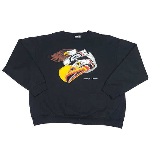 Vintage Eagle Victoria Canada Black Sweatshirt