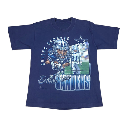 Vintage Deon Sanders Dallas Cowboys Shirt Caricature