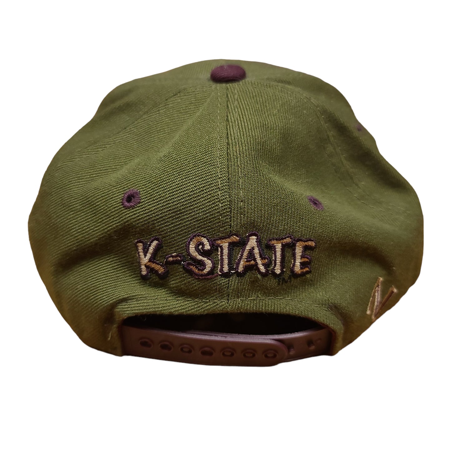 Vintage Kansas State University Green & Maroon Zephyr Graf-X Snap Back Hat