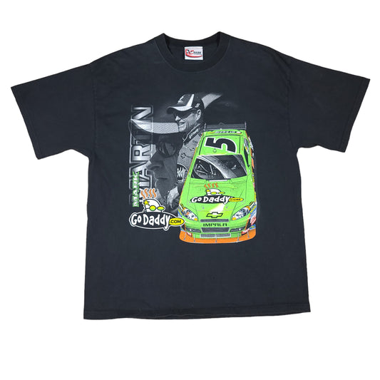 Mark Martin Go Daddy Chase Authentics Black Tee