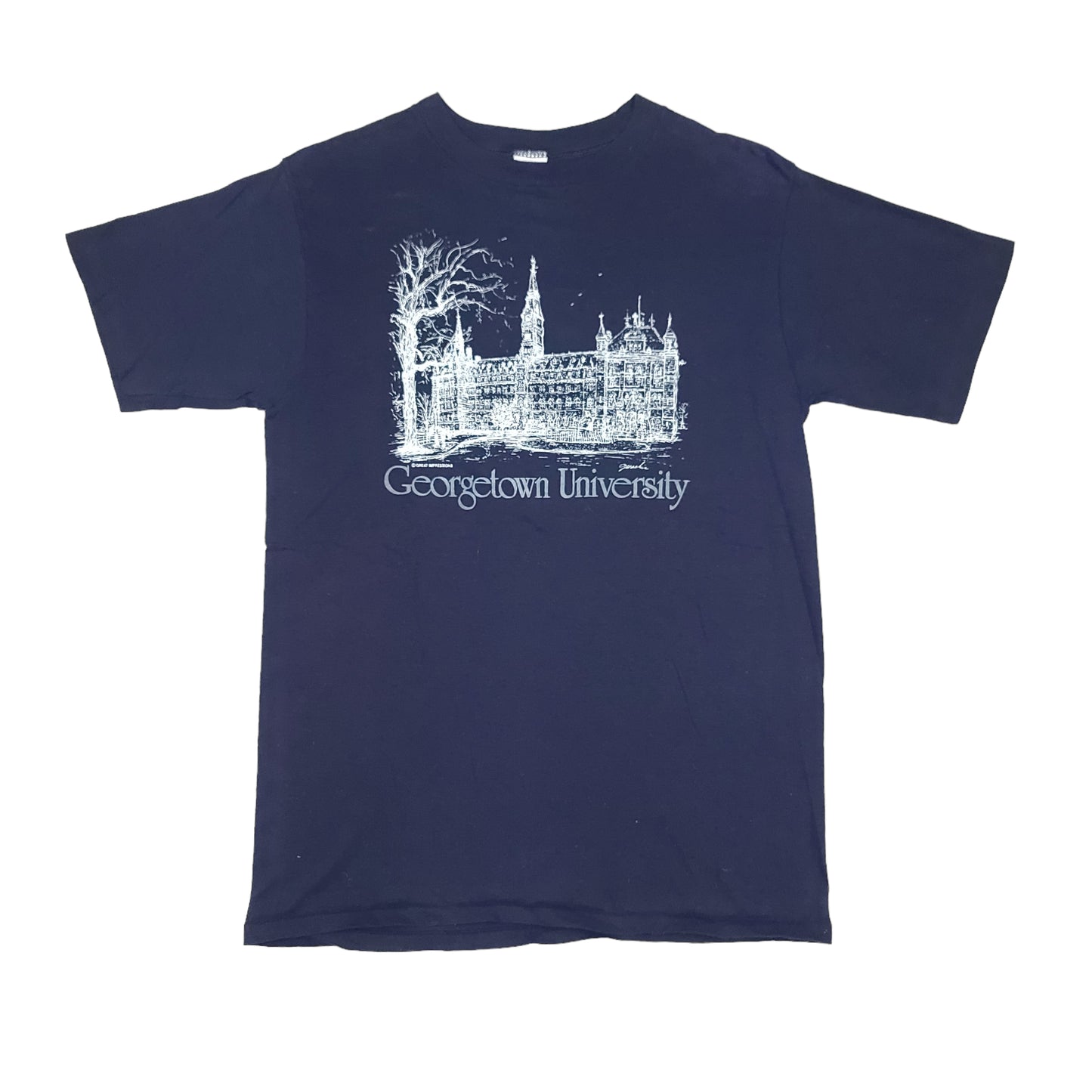 Vintage Georgetown University Navy Blue Tee