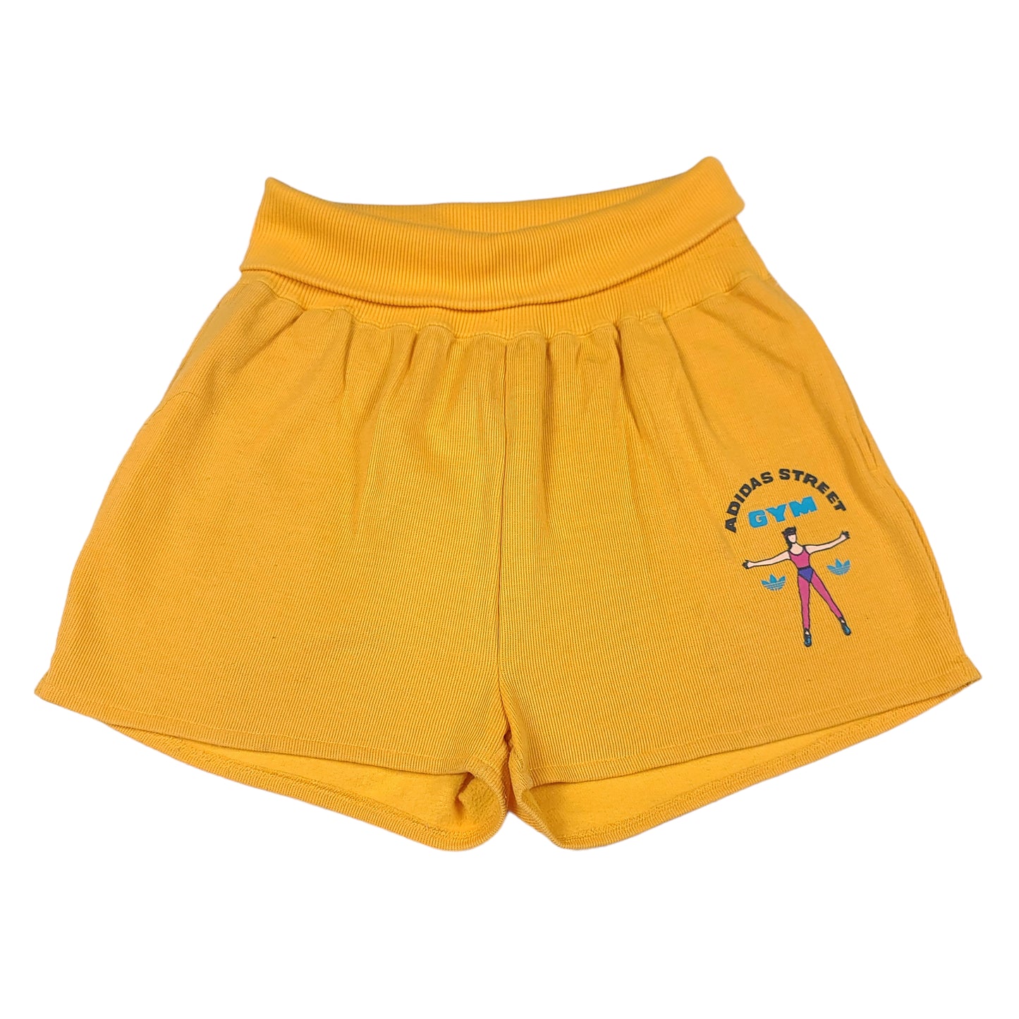 Vintage 80's adidas Yellow Street Gym Cotton Shorts