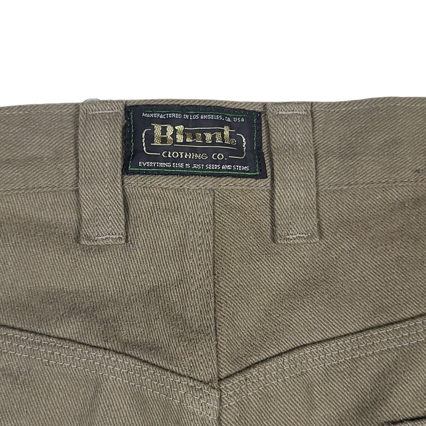 Vintage Olive Khaki Blunt Pants