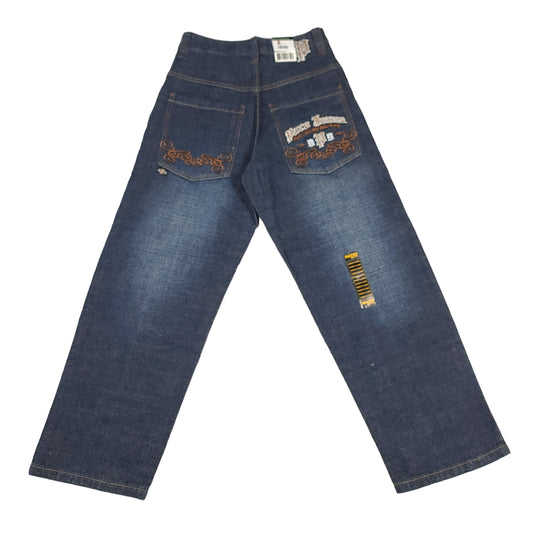 Vintage Y2K Embroidered Dark Denim Paco Jeans