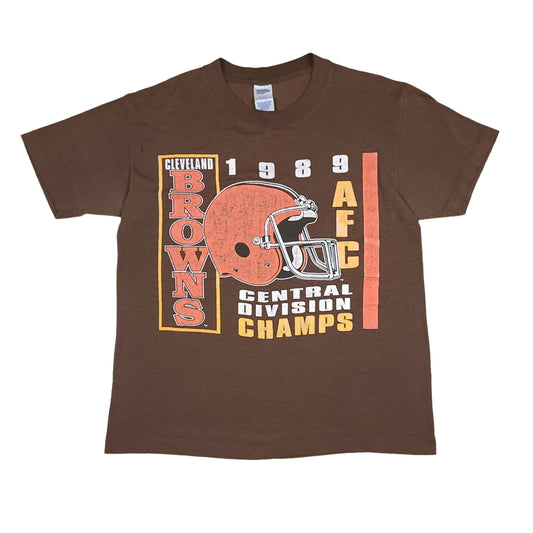 Vintage Cleveland Browns 1989 Central Division Champs Trench Tee